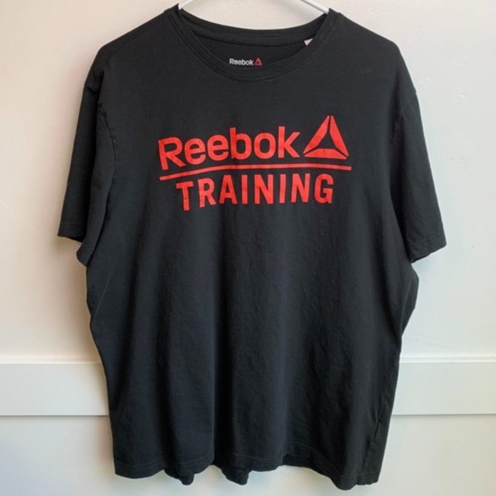 Reebok Black & Red Training Short Sleeve Shirt